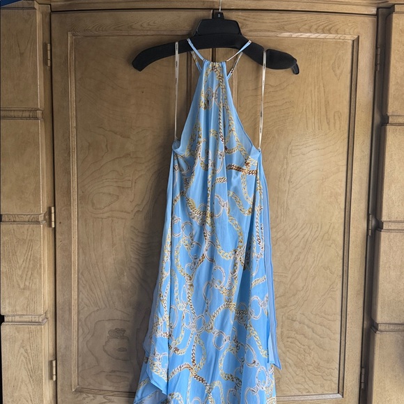 L’ AGENCE🔥🌴 Elise Chain print halter Cover up Dress - Picture 4 of 11